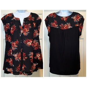 🖤DANIEL RAINN • Black Floral Top